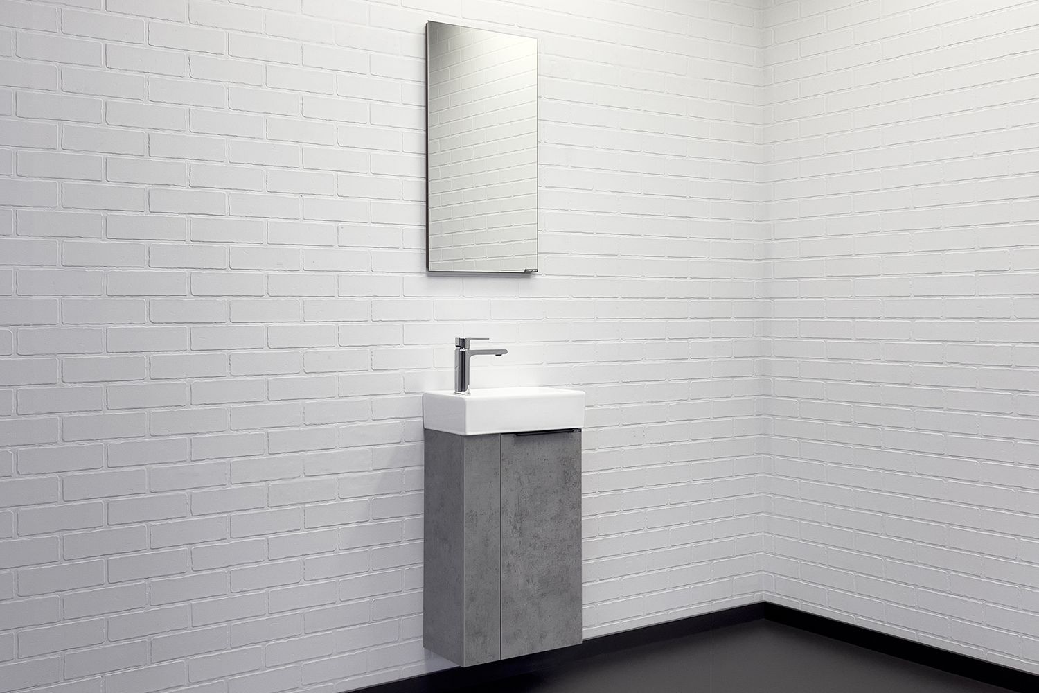 Приобрести сomforty зеркало асти-40 бетон светлый