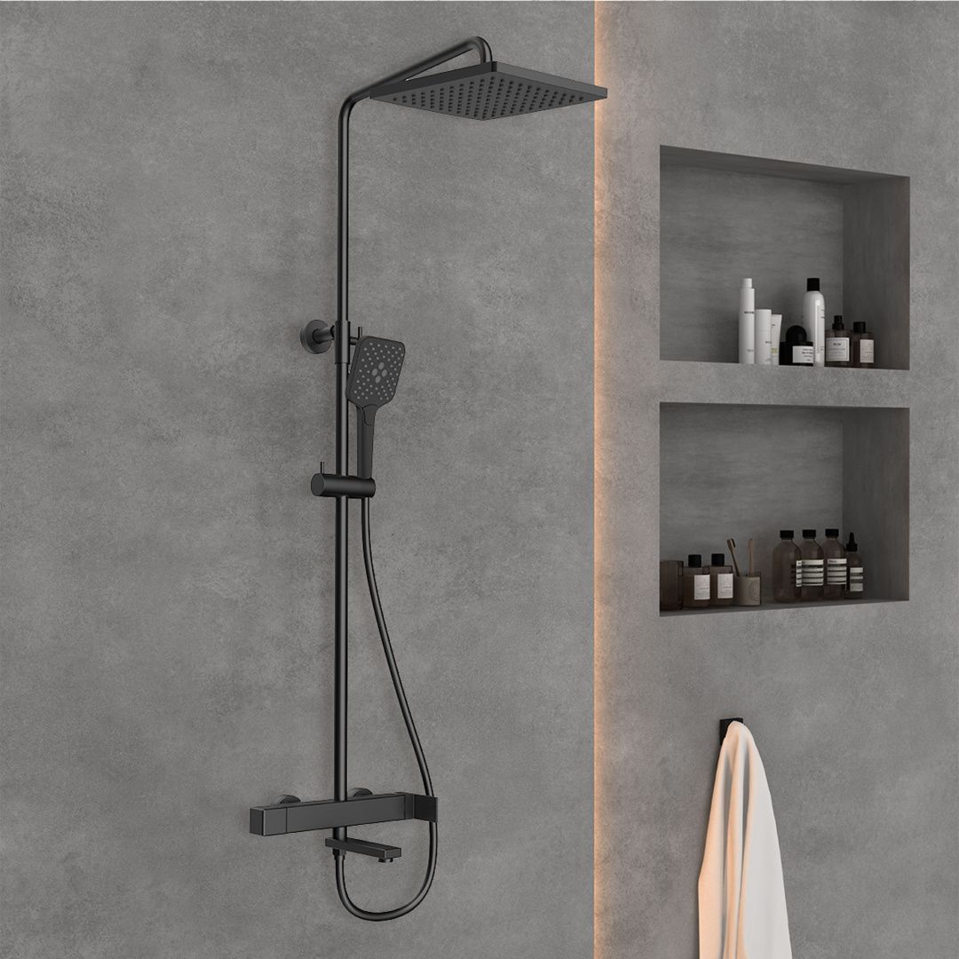 Приобрести vincea душевая стойка cube, черная матовая vsfs-1c1mb