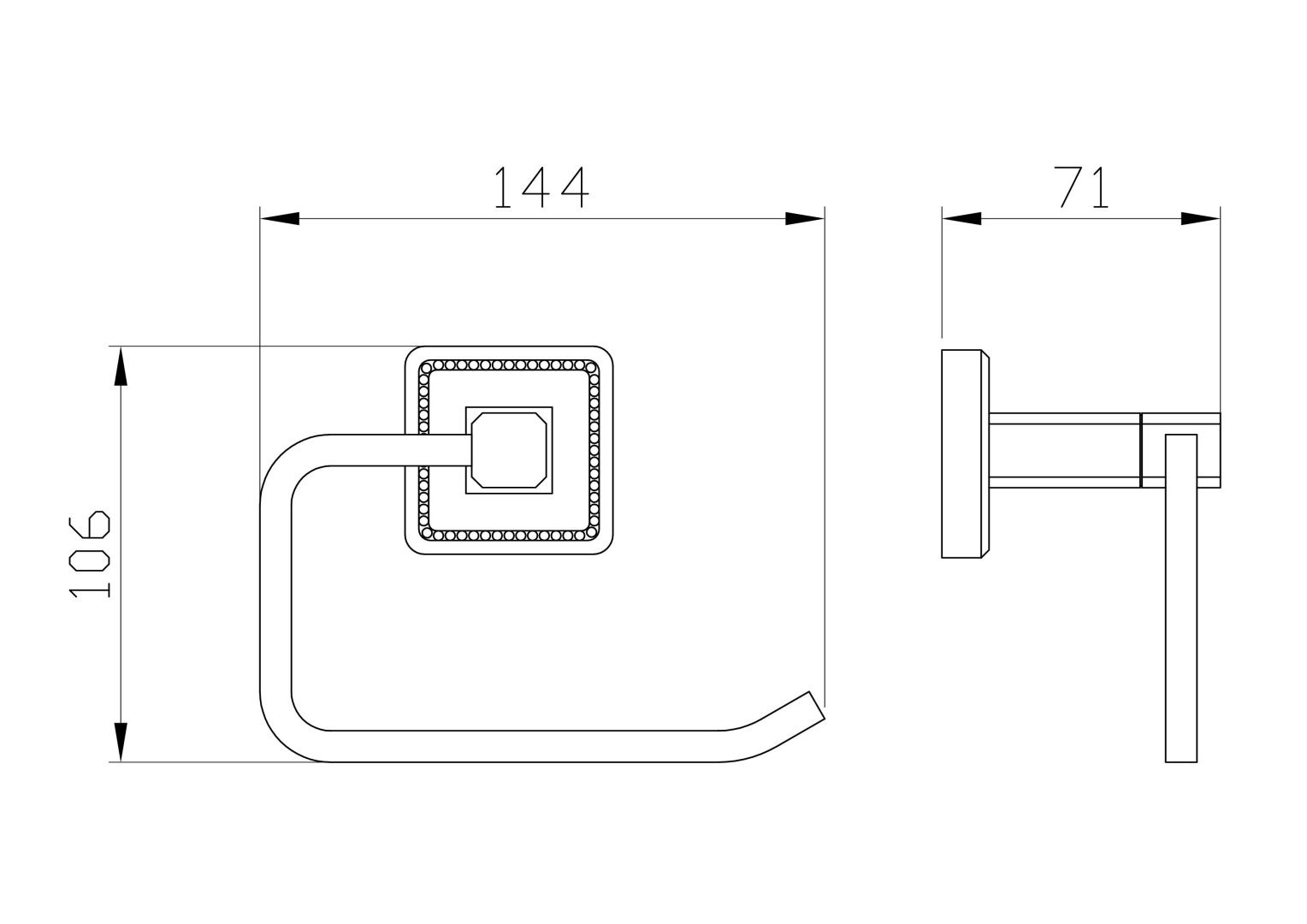 Приобрести держатель для туалетной бумаги без крышки wonzon & woghand roma, бронза (ww-7216)