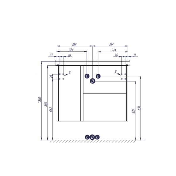 Приобрести тумба акватон стоун 80 см, грецкий орех