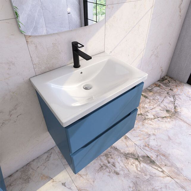 Приобрести caprigo тумба с раковиной forte-smalty 65 см, синяя, эмаль