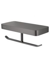 Двойной держатель для туалетной бумаги с полкой WONZON & WOGHAND LOTTE, Темный графит (WW-8356-BGM)