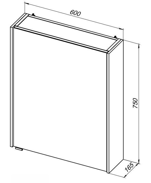 Приобрести aquanet зеркальный шкаф латина 60 см, белый