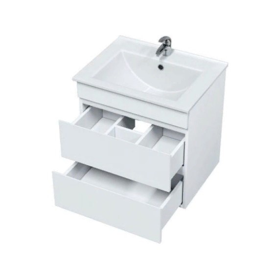 Приобрести mirsant тумба подвесная next 60/2 60 см с раковиной next -60 ут000057253