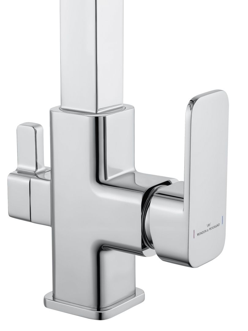 Приобрести смеситель для кухни с гибким изливом и подключением фильтра wonzon & woghand, хром (ww-88458012-cr)