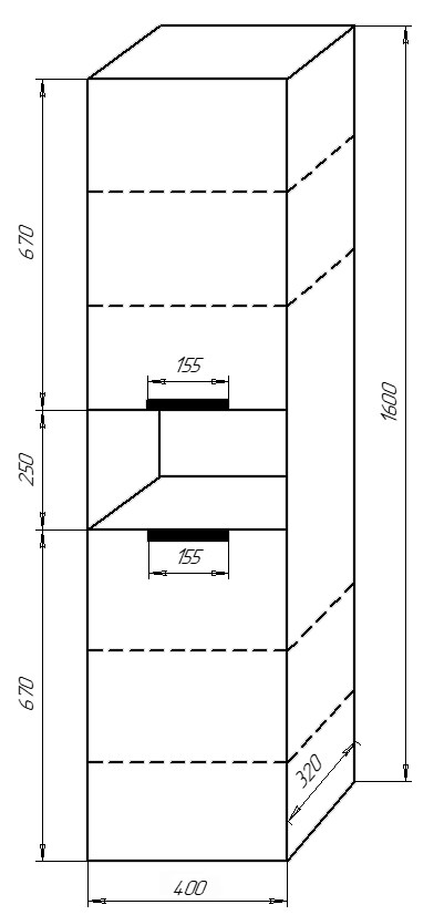 Приобрести пенал подвесной azario gris 40 универсальный, дуб веллингтон/антрацит