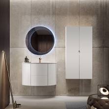 Cezares Тумба подвесная с раковиной EDEN 91 см Bianco lucido, белая 55146