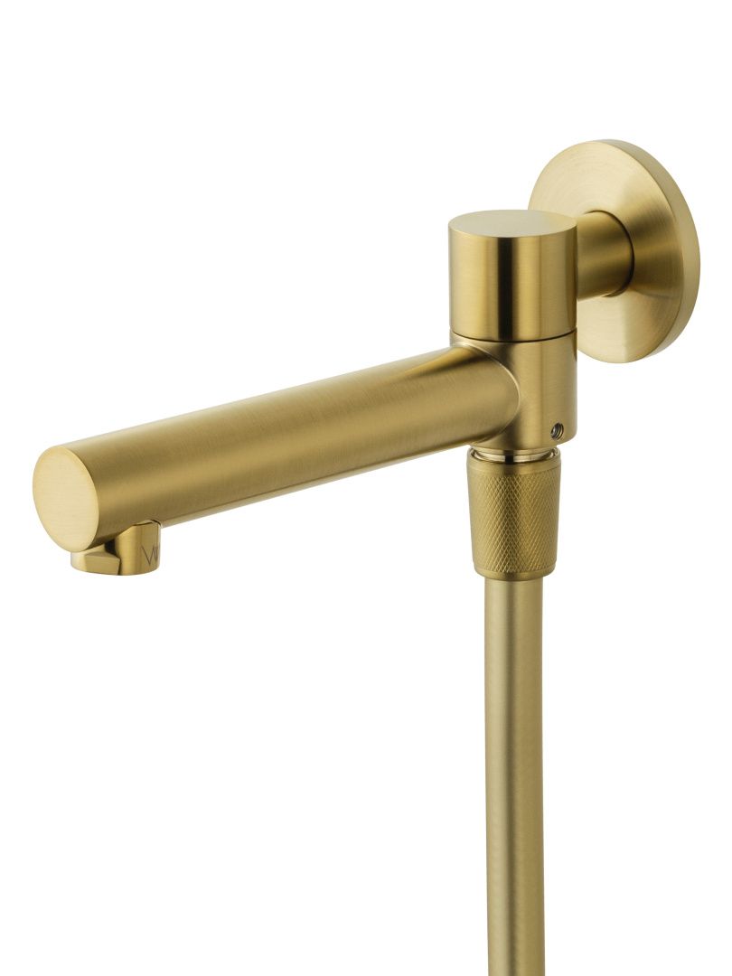 Приобрести душевая система с термостатом встраиваемая wonzon & woghand stick, брашированное золото (ww-88929010-bg)