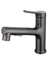 Смеситель для раковины с выдвижным изливом WONZON & WOGHAND, Темный графит (WW-A40862-BGG)