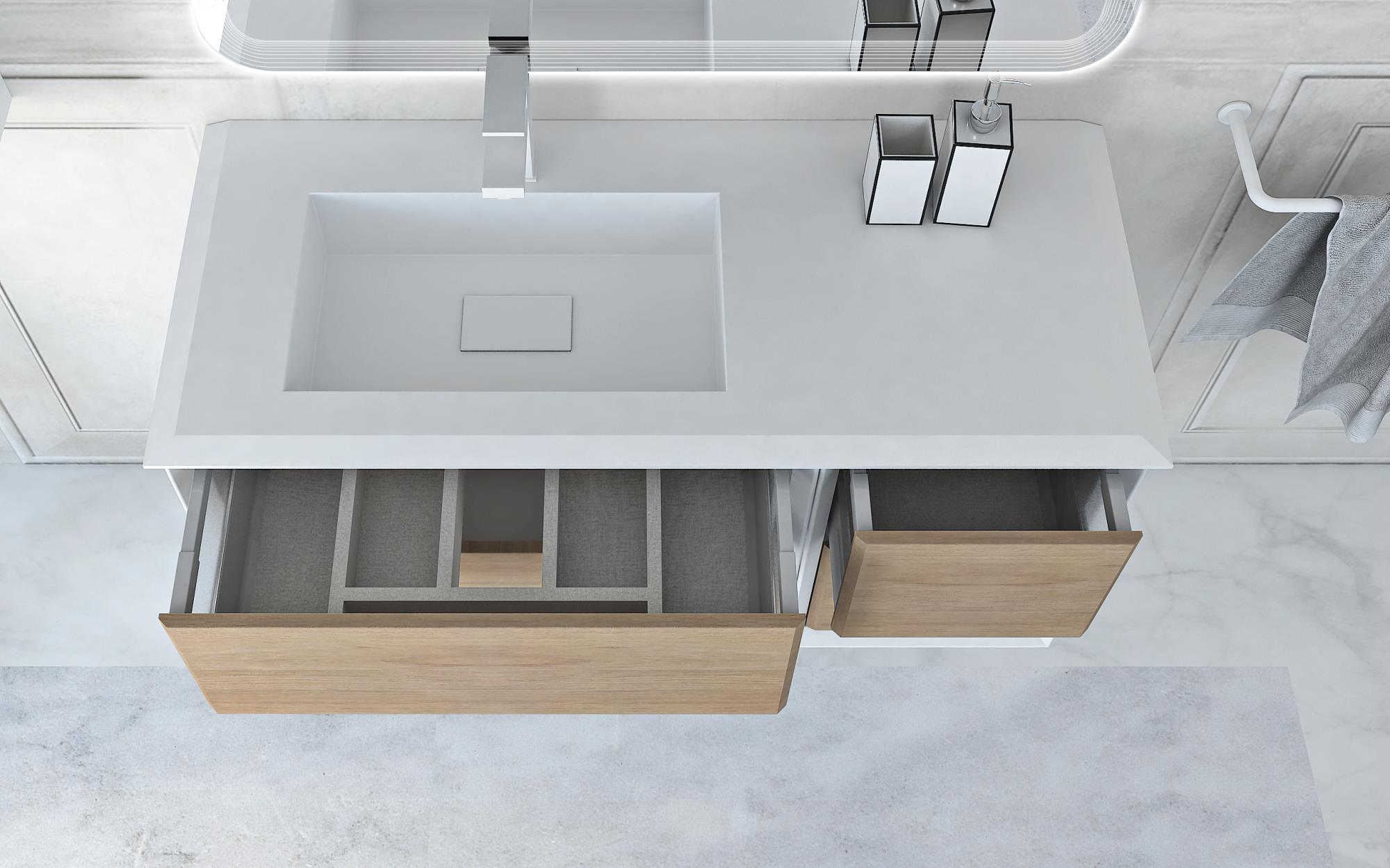 Приобрести cezares тумба подвесная с раковиной bellagio 106 см rovere tabacco, левостороняя, дерево 54716