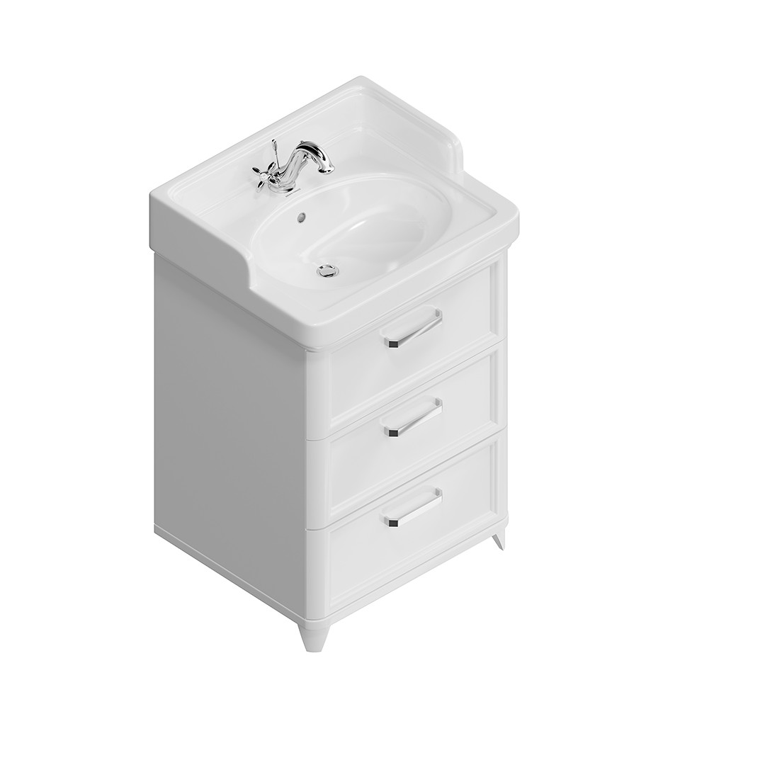 Приобрести тумба напольная с раковиной kerama marazzi pompei 60 см, белый po.60.3\wht