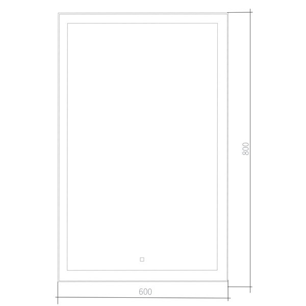 Приобрести azario зеркало сантана 800*600, белый, сенсорный включатель, фр-00002163