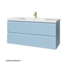 Caprigo Тумба с раковиной FORTE-Smalty STRIPE 120 см, голубая, эмаль
