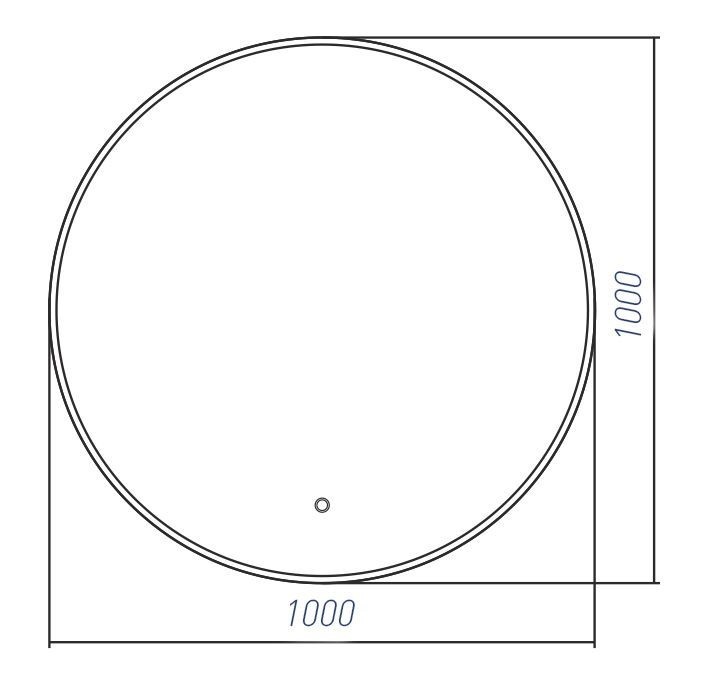 Приобрести azario зеркало плаза 100х100 см c подсветкой, сенсор выключатель, led-00002491
