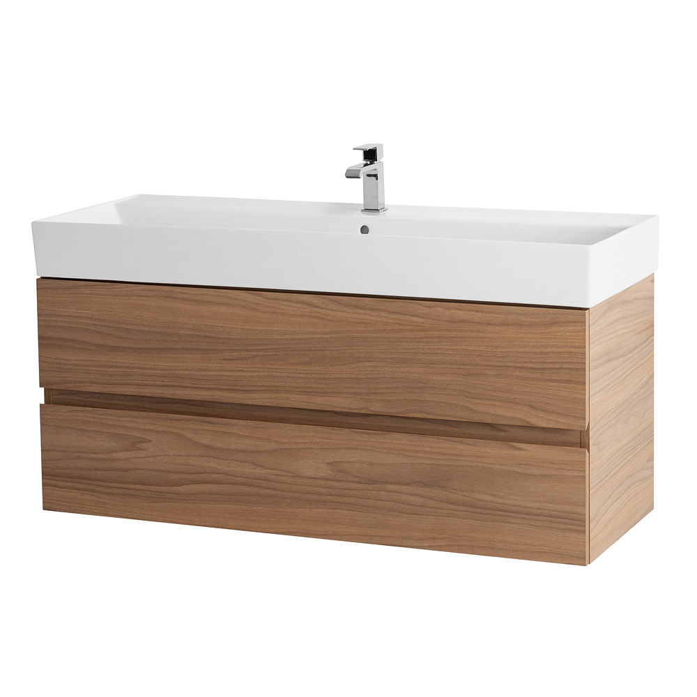 Приобрести cezares тумба подвесная с раковиной molveno 46 120 см noce chiaro, черный molveno 46-120-2c-so-nr