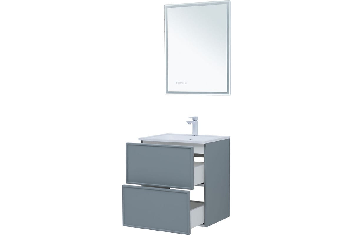 Приобрести aquanet тумба с раковиной арт 60 см, мисти грин