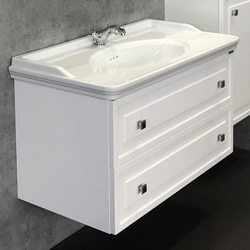 Приобрести сomforty тумба с раковиной "феррара-100" белый глянец