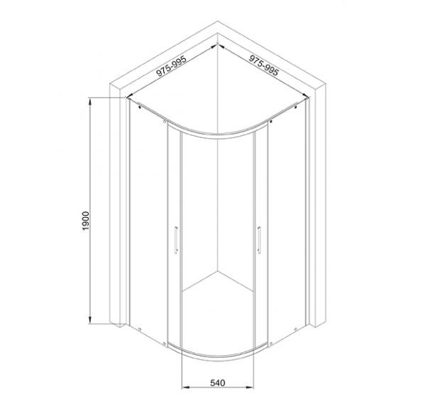 Приобрести mirsant душевое ограждение neo 100x100