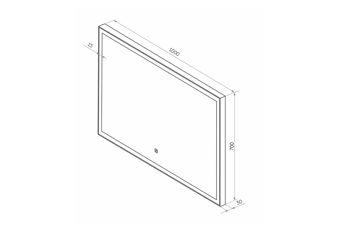 Приобрести continent зеркало с подсветкой sting 100х70 см, серое