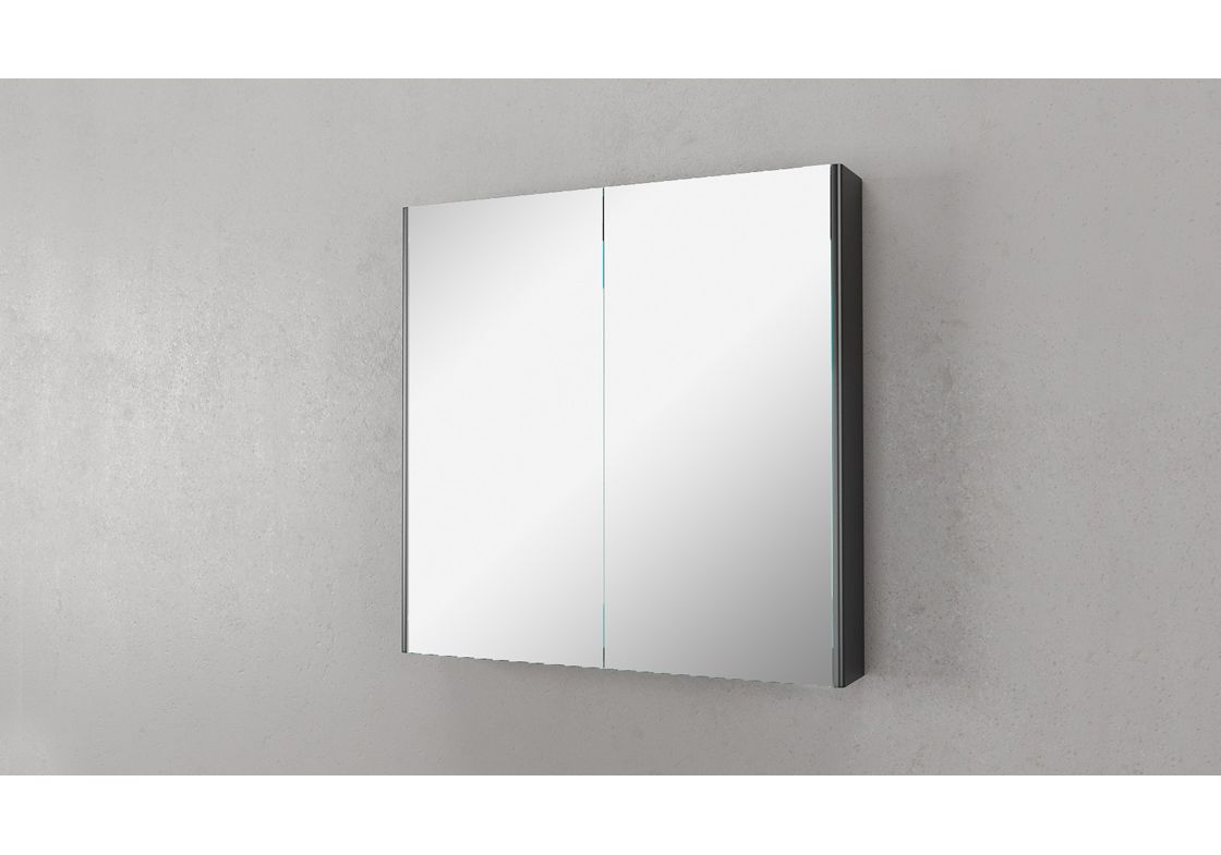 Приобрести зеркало-шкаф velvex klaufs 80 см zskla.80-217, черный