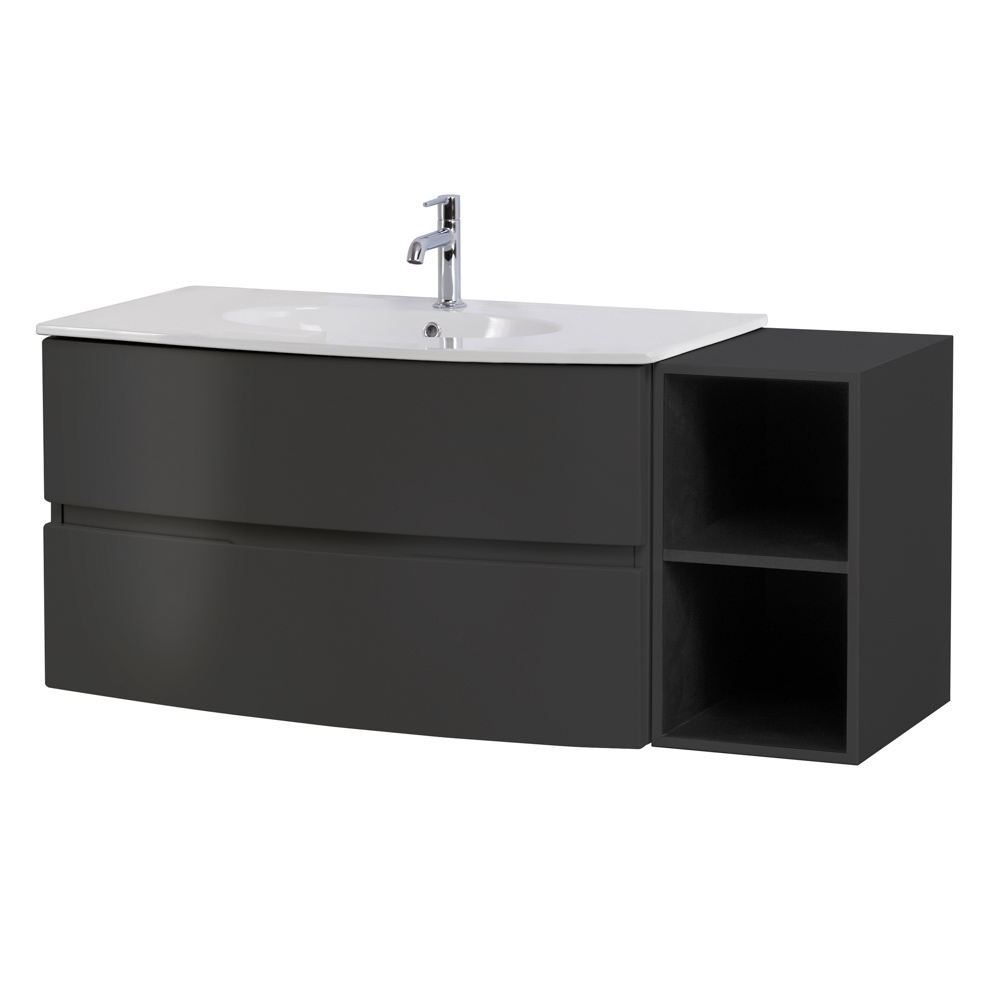 Приобрести cezares тумба подвесная с раковиной elettra 130 см grafite, графит 55526