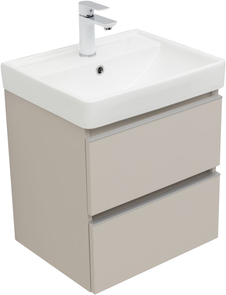 Приобрести aquanet тумба с раковиной вега 50 см, бежевый