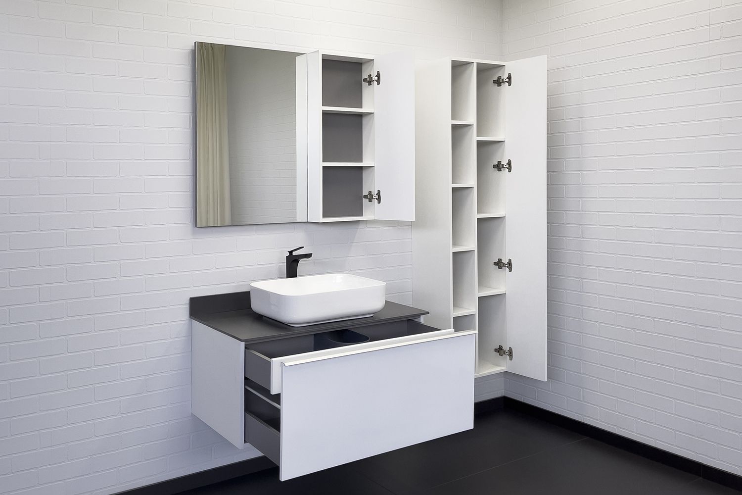 Приобрести сomforty тумба со столешницей и раковиной "милан-90" белый глянец с раковиной t-y9378