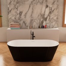 Frank Акриловая ванна F6103 White/Black 170х75 см, отдельностоящая
