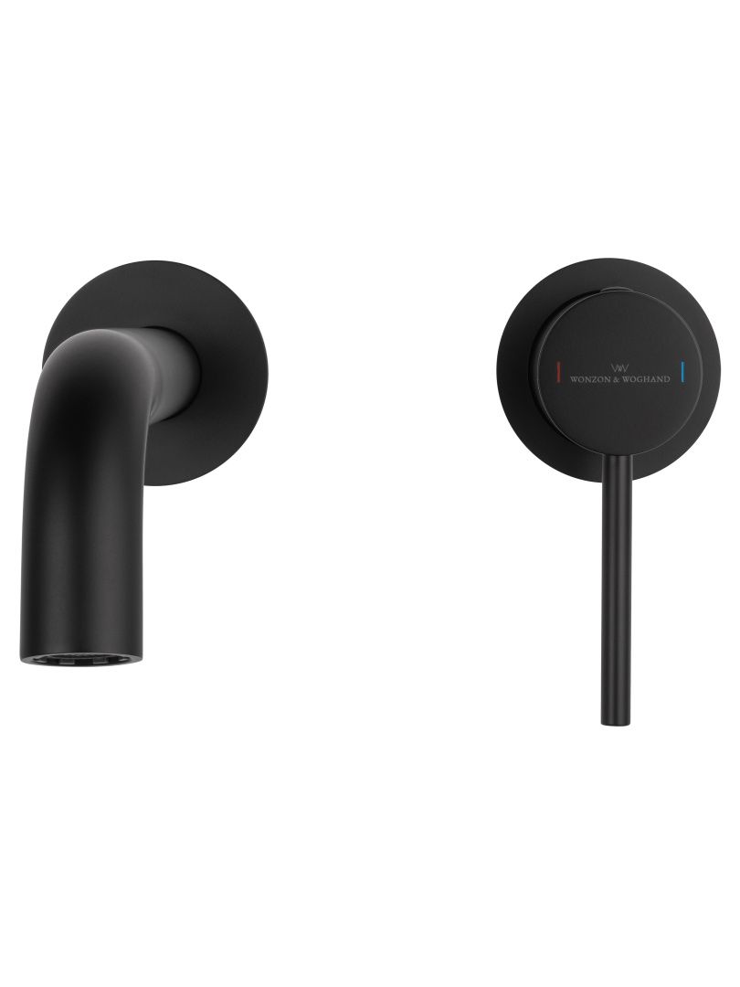 Приобрести смеситель для раковины встраиваемый wonzon & woghand stick, черный матовый (ww-88869017-mb)