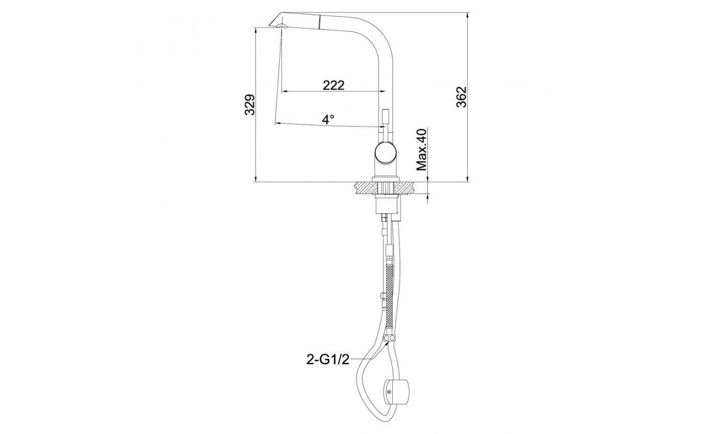 Приобрести lemark смеситель для кухни expert с выдвижным изливом, сталь lm5075s