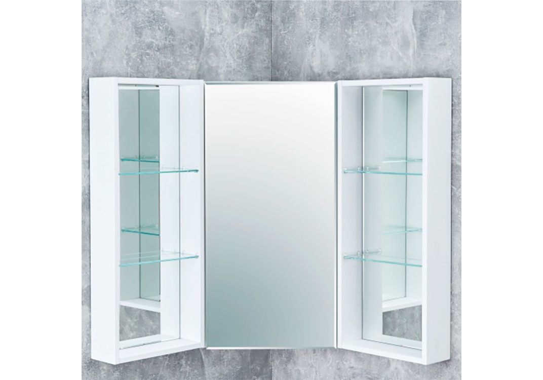 Приобрести зеркало-шкаф угловой кантара 42 см, цвет дуб полярный