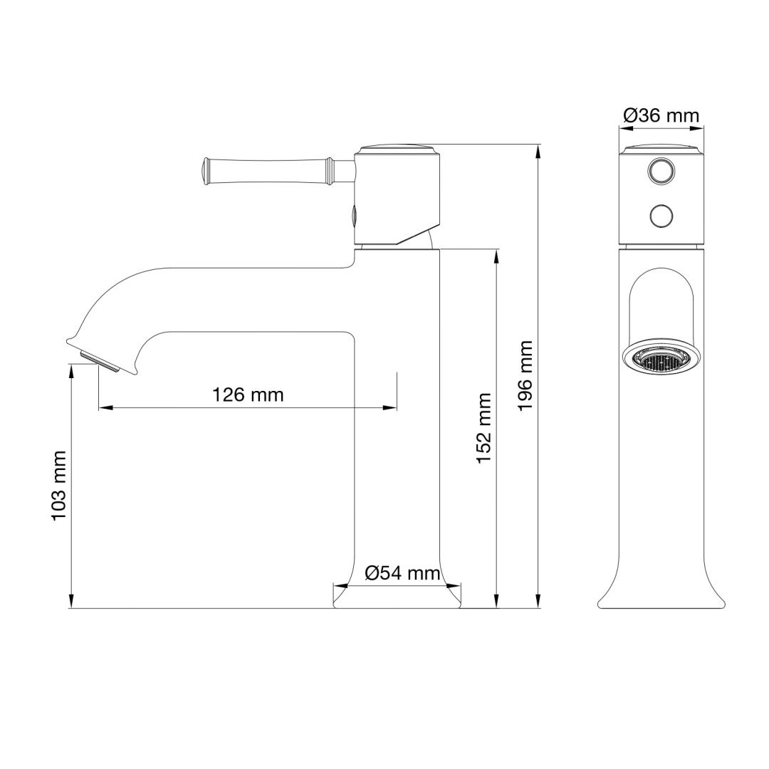 Приобрести смеситель для раковины wonzon & woghand tor, черный матовый (ww-88018073-mb)
