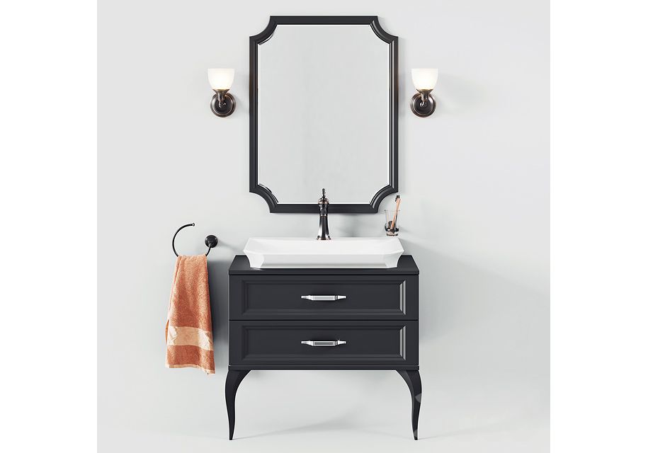 Приобрести зеркало aqwella la donna 72 см lad0207blk, черный