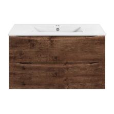 Vincea Тумба подвесная Mia Slim 90 см, темное дерево VMC-2MC900S1RW;VBS-13990S1
