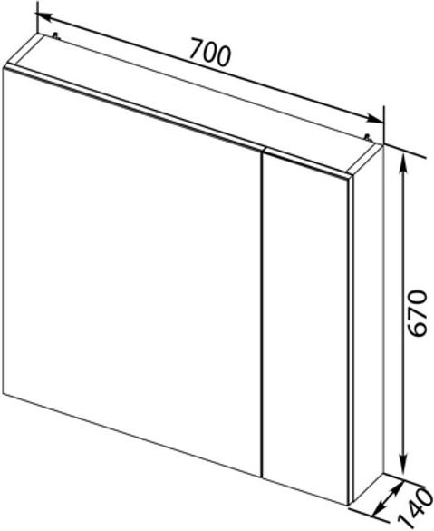 Приобрести aquanet зеркальный шкаф порто 70 см, белый