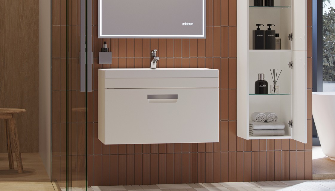 Приобрести тумба подвесная с раковиной velvex estea 80 см белый/матовый tpest.80.1y.233