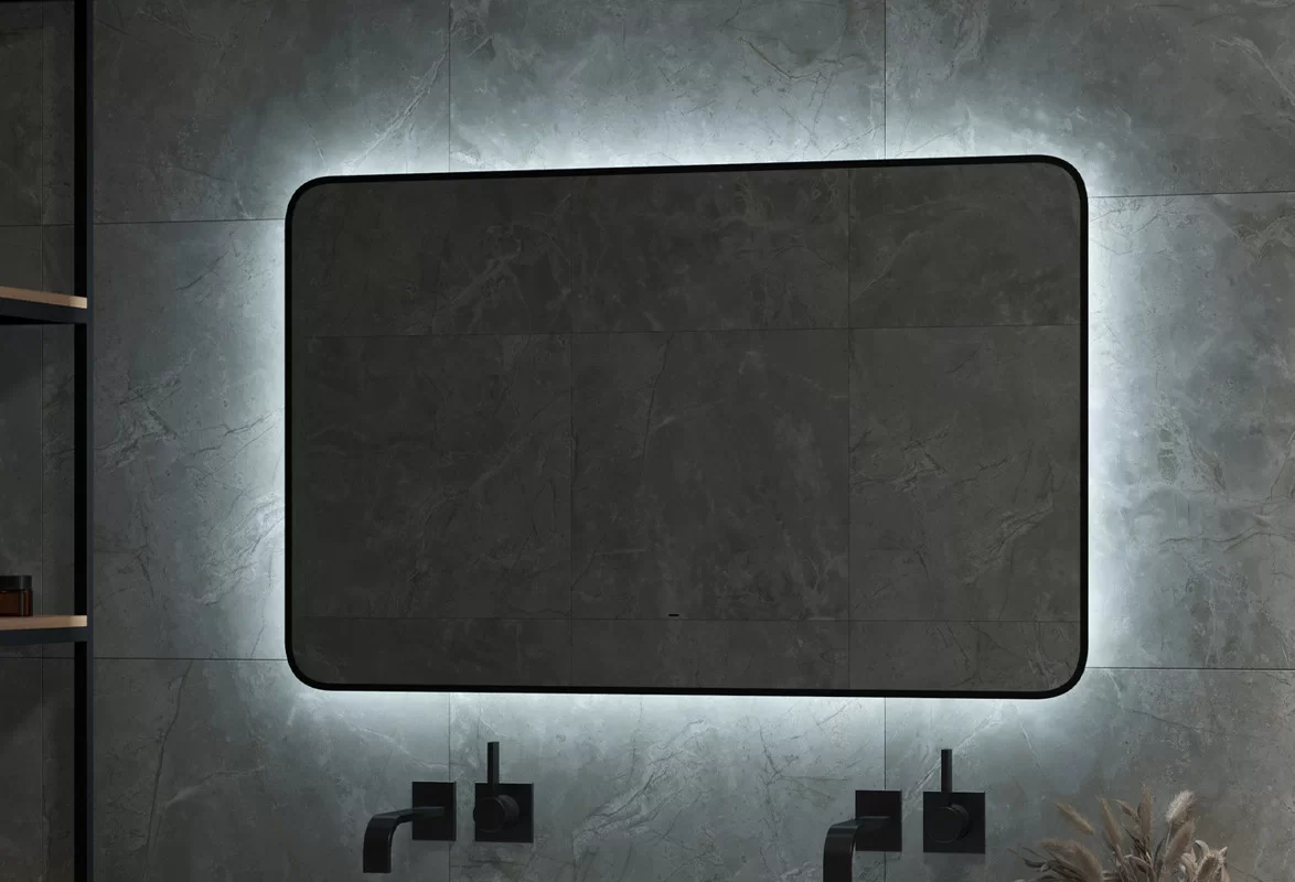 Приобрести continent зеркало с подсветкой torry 100х70 см, черное