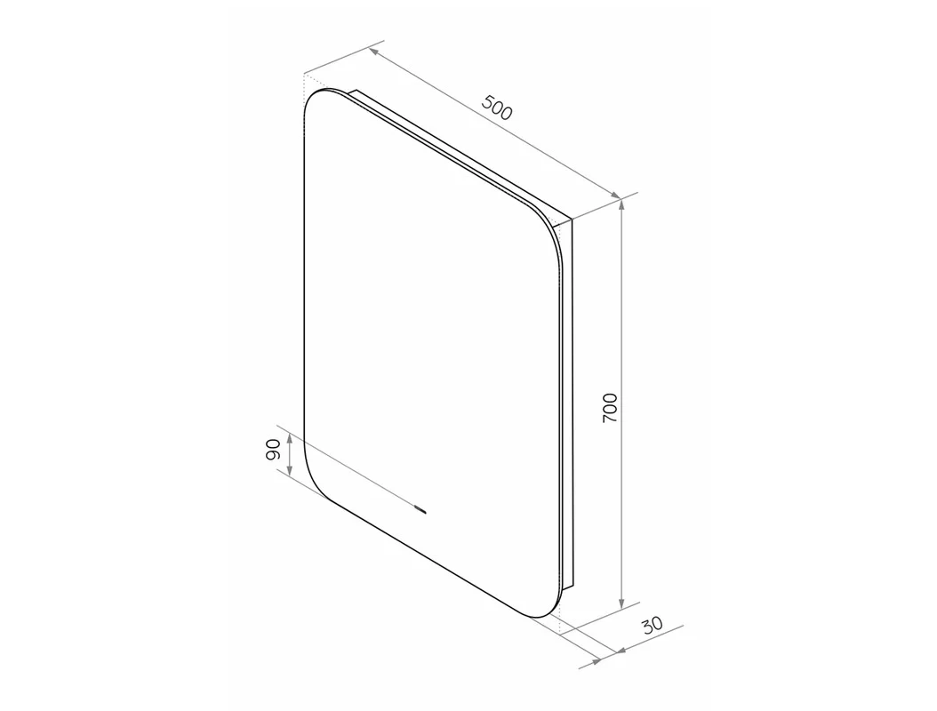 Приобрести continent зеркало с подсветкой burzhe 50х70 см, белое