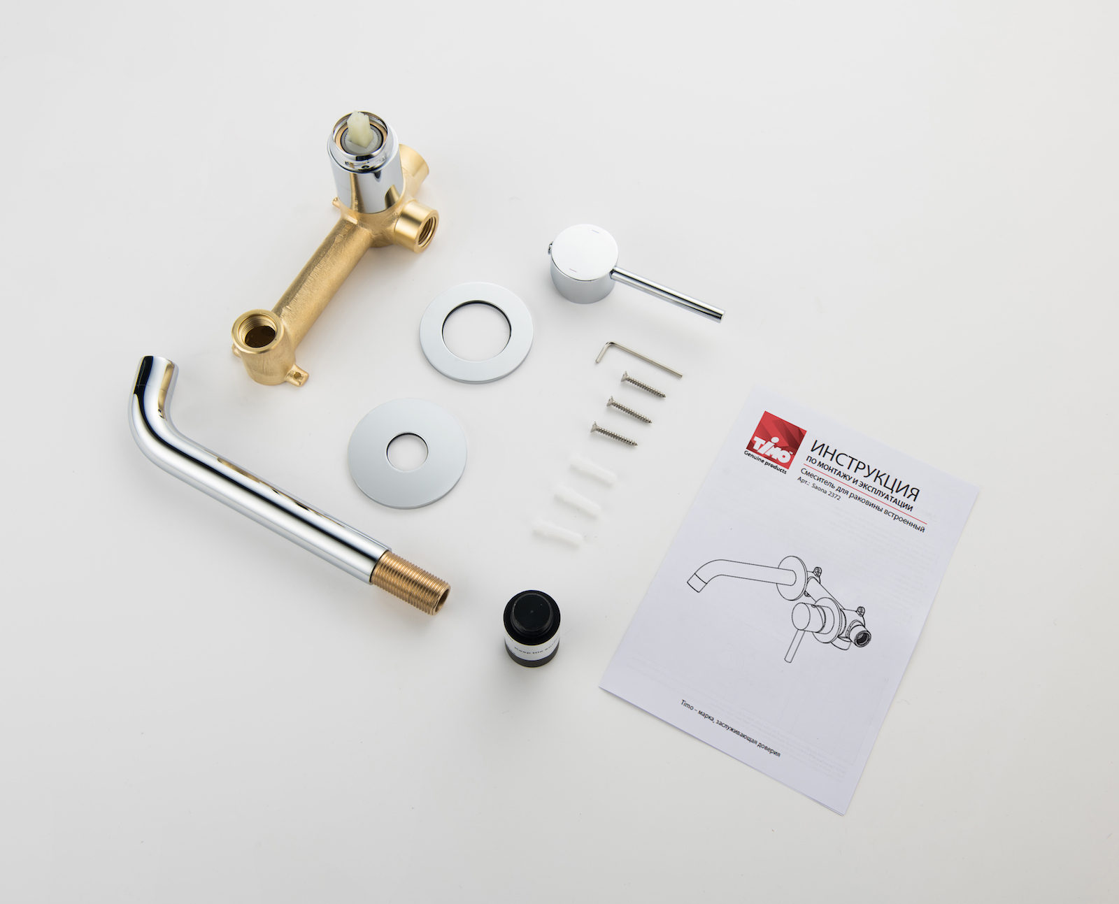 Приобрести смеситель для раковины встроенный timo saona 2372/00sm хром