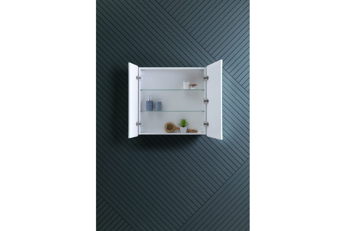 Приобрести aquanet зеркальный шкаф оптима 80 см, с led подсветкой