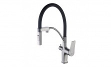 LEMARK Смеситель для кухни Bronx с подключением к фильтру, черный\хром LM3761GM