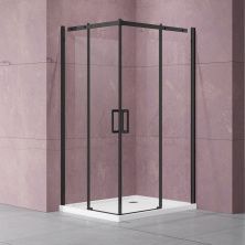 Vincea Душевое ограждение Dice 100х100 см, прозрачное, черное VSS-4D100CLB