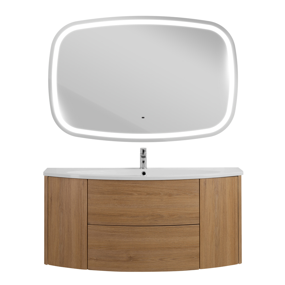 Приобрести cezares тумба подвесная с раковиной eden 121 см rovere tabacco, дерево 54842