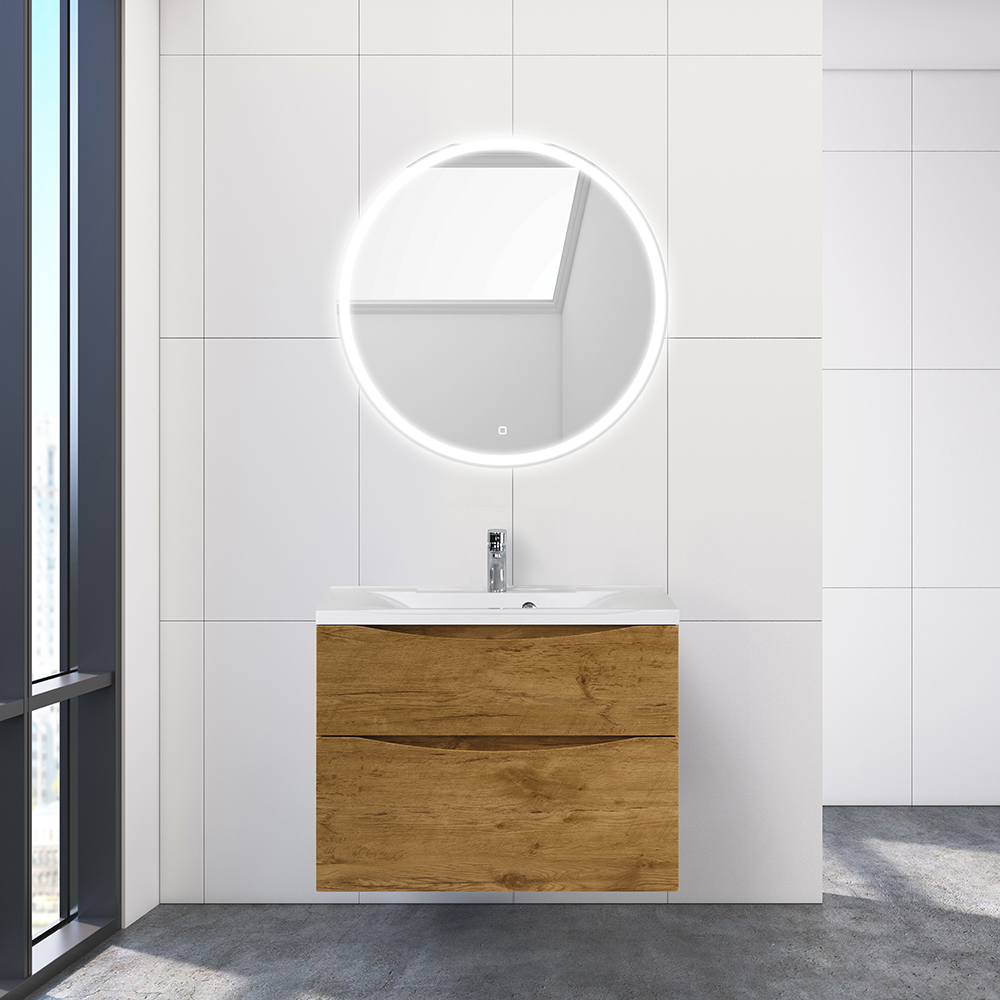 Приобрести belbagno тумба с раковиной marino-h60 90 см, подвесная rovere nature, белая раковина