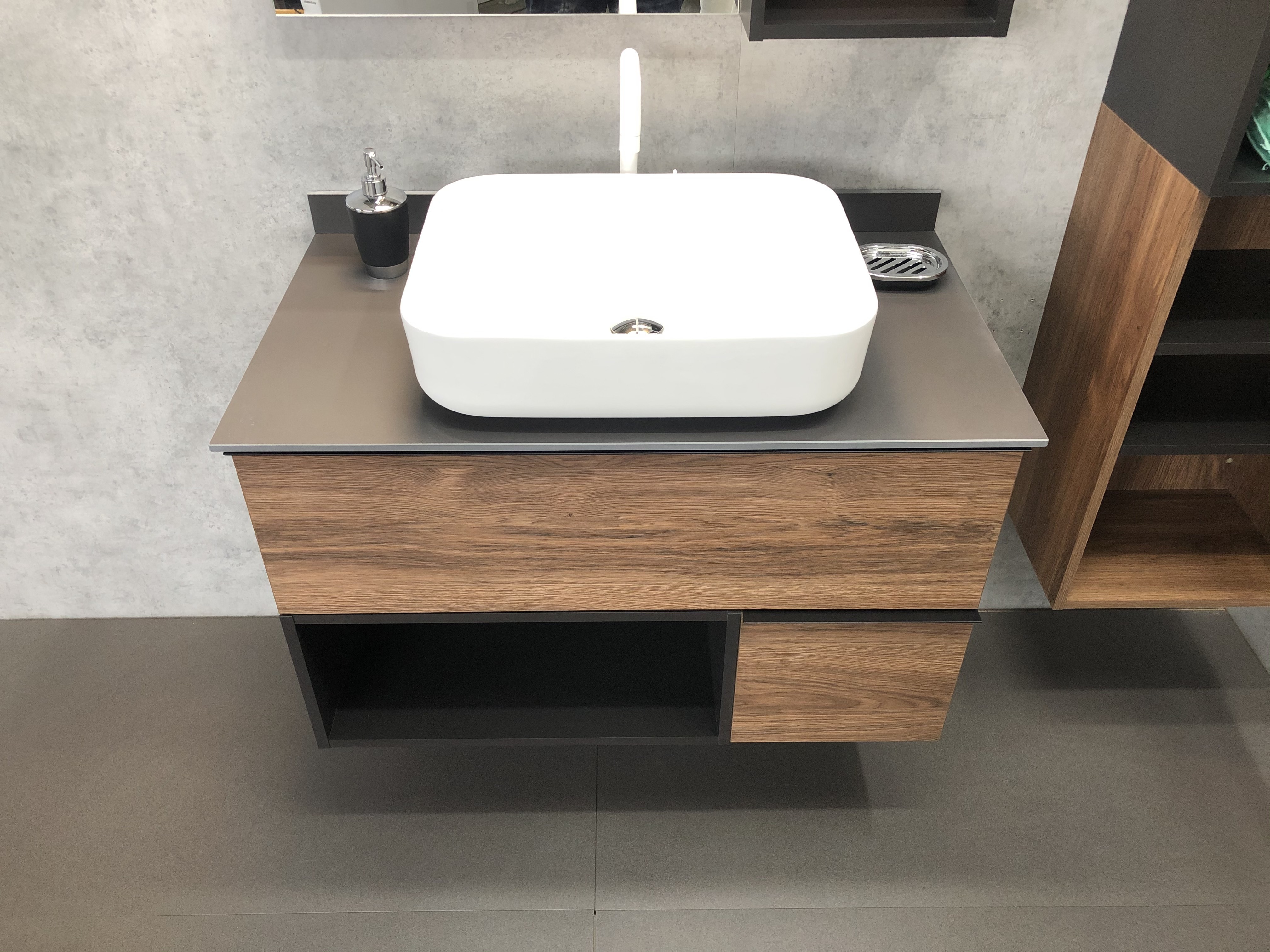 Приобрести сomforty тумба со столешницей и раковиной "штутгарт-90" дуб тёмно-коричневый