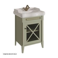 Caprigo Тумба с раковиной NAPOLI 60 см, правая, зеленая, эмаль