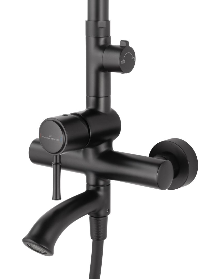 Приобрести душевая система wonzon & woghand tor, черный матовый (ww-88047073-mb)