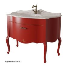 Caprigo Тумба с раковиной BOURGET 120 см, красная, эмаль