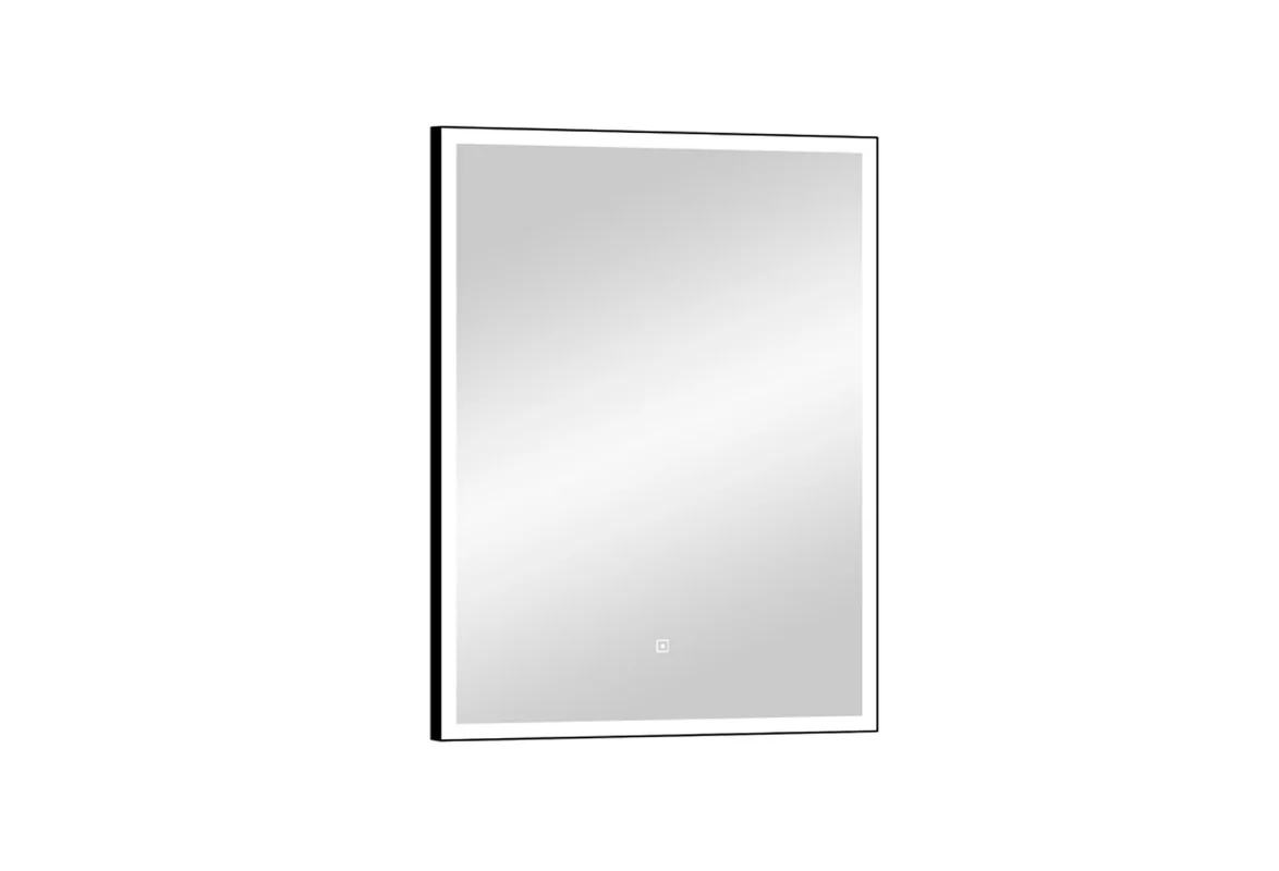 Приобрести continent зеркало с подсветкой frame black 60х80 см, черное