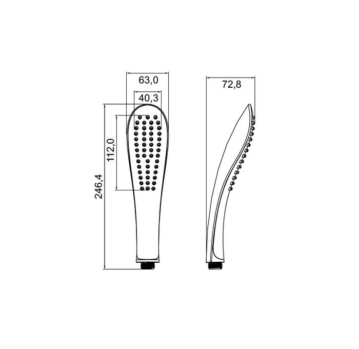 Приобрести iddis душевая лейка 1f 020, 246,4мм, однорежимная, белая\хром 0201f00i18